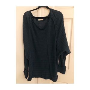 Teal free people sweater